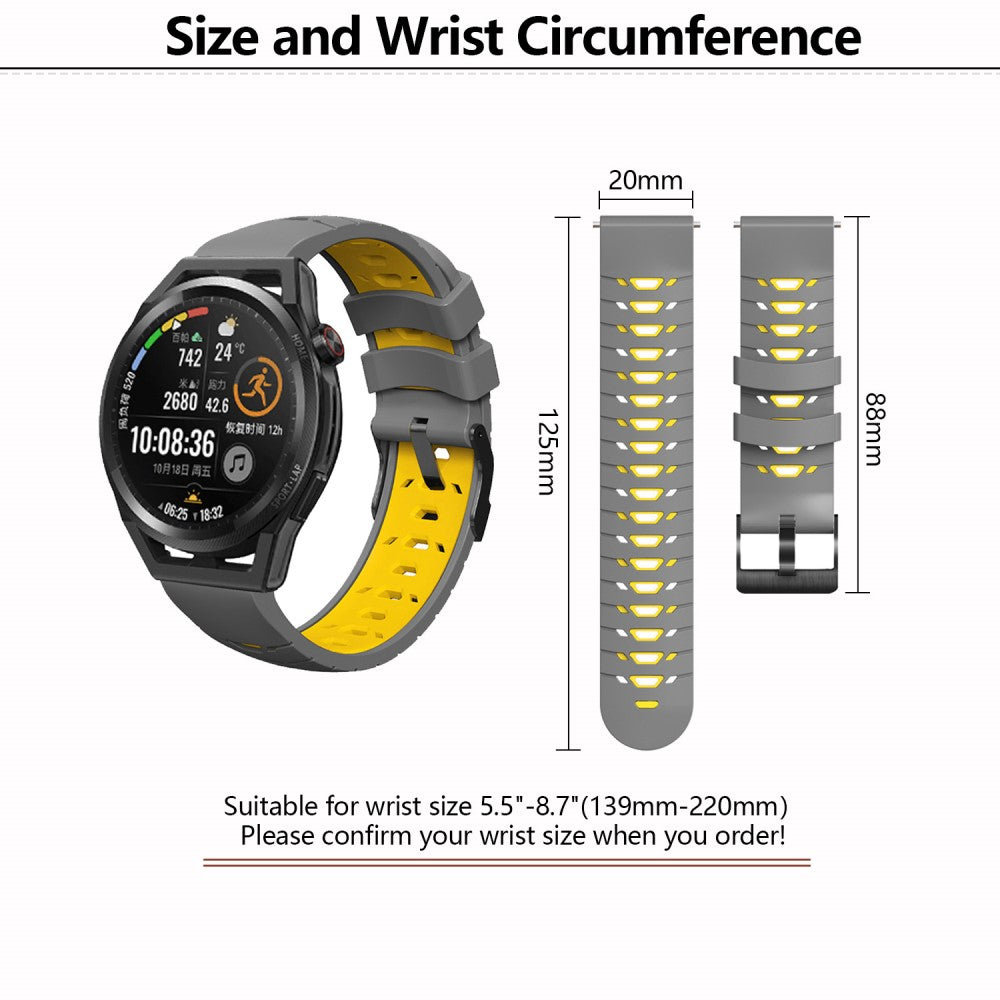 Incredibly Pleasant Smartwatch Silicone Universel Strap - Yellow#serie_6