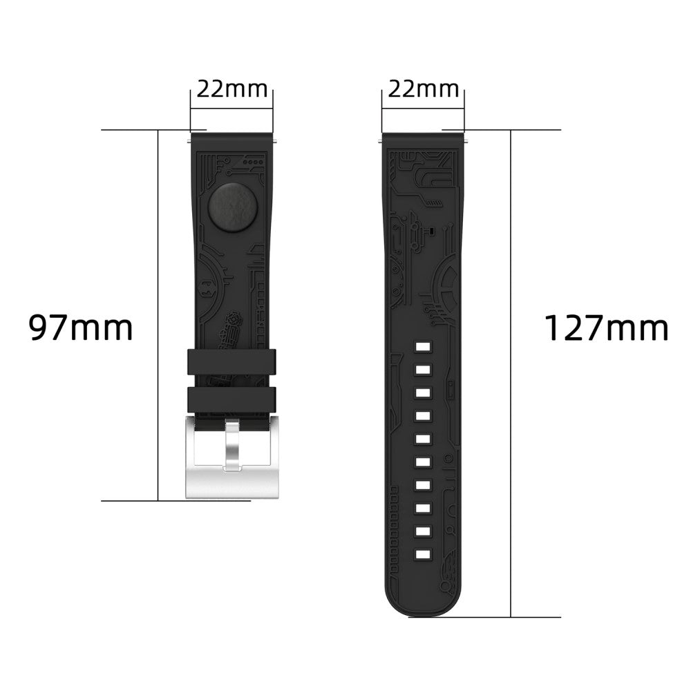 For Samsung Galaxy Watch3 45mm / Huawei Watch 4 / Garmin Venu 3 Universal 22mm Watch Band Silicone Watch Strap - Amber Yellow#serie_4