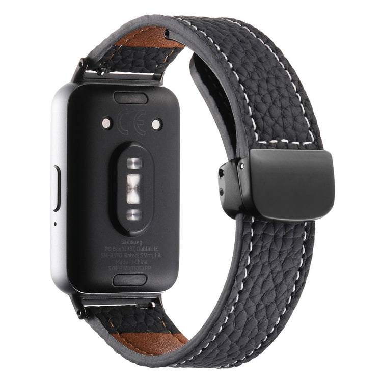 Mega Pleasant Samsung Galaxy Fit 3 Genuine Leather Strap - Black#serie_1