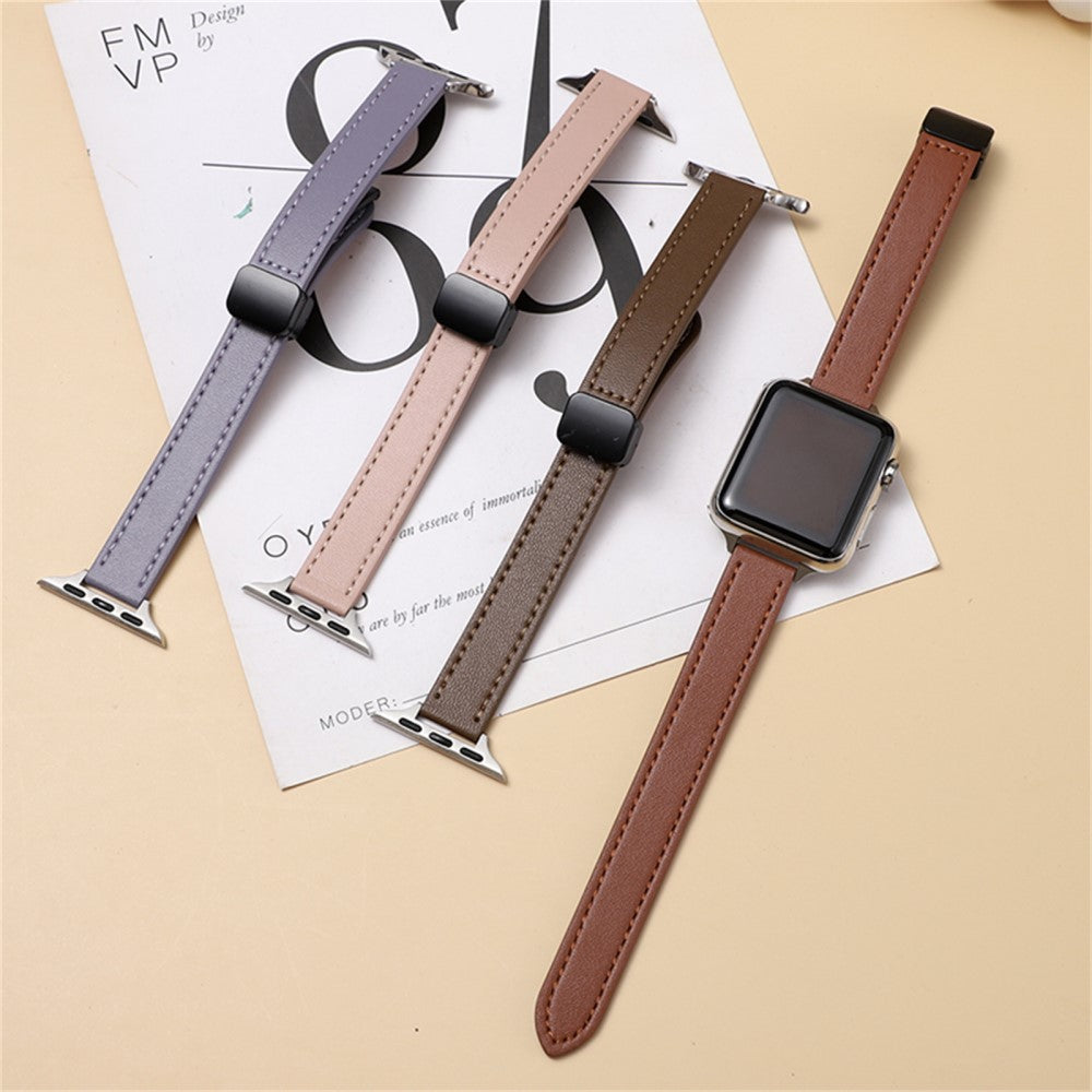 Classic Apple Smartwatch Pu Leather Universel Strap - Brown#serie_4