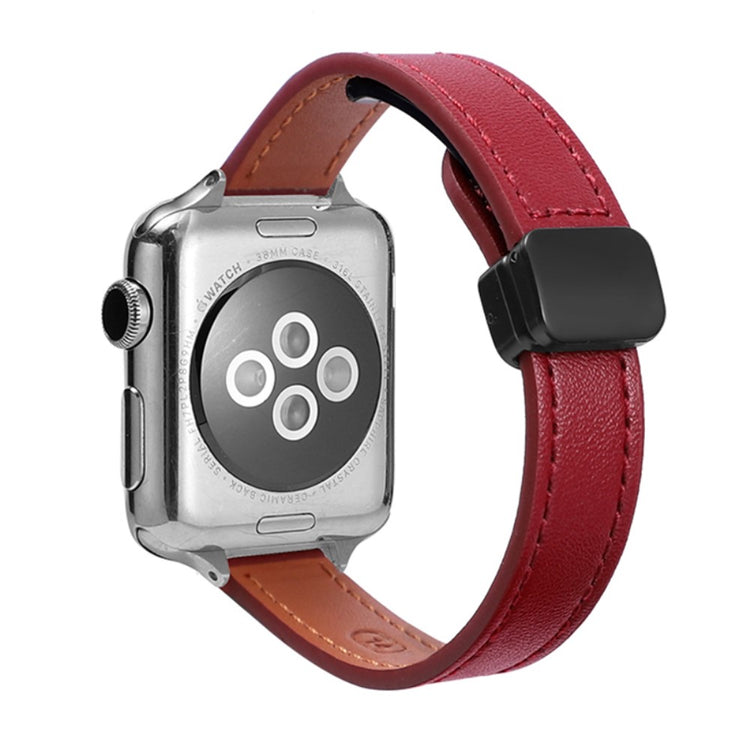 Classic Apple Smartwatch Pu Leather Universel Strap - Red#serie_5