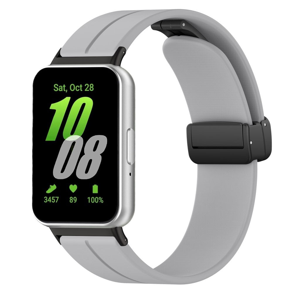 Super Comfortable Samsung Galaxy Fit 3 Silicone Strap - Silver#serie_10