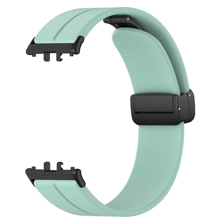 Samsung Galaxy Fit3 SM-R390 Silicone Strap Replacement Wrist Band with Folding Buckle - Light Green#serie_13