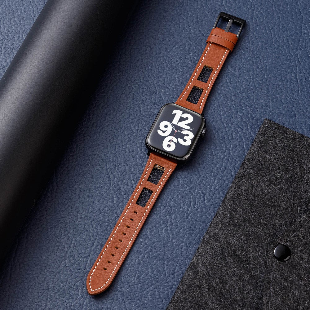 Super Cool Apple Smartwatch Genuine Leather Universel Strap - Brown#serie_1