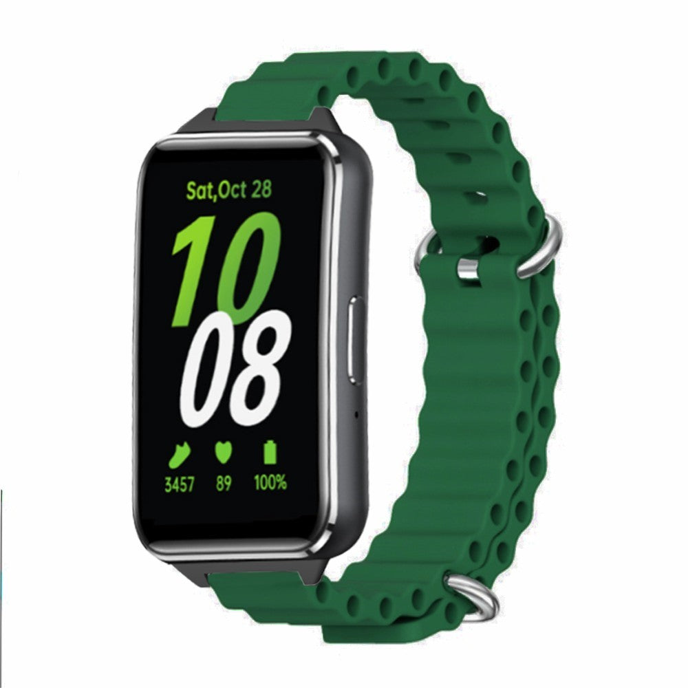 Super Fashionable Samsung Galaxy Fit 3 Silicone Strap - Green#serie_1