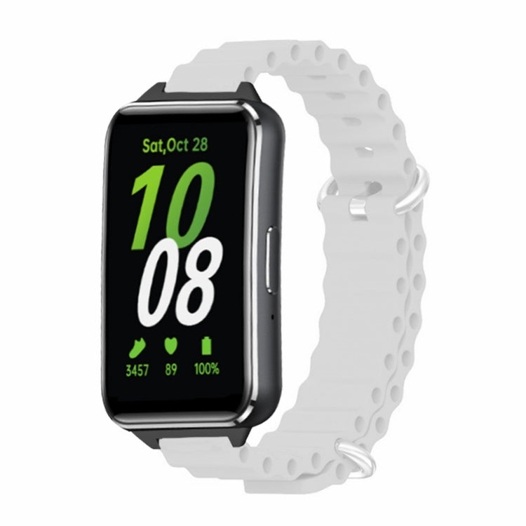 Super Fashionable Samsung Galaxy Fit 3 Silicone Strap - White#serie_2