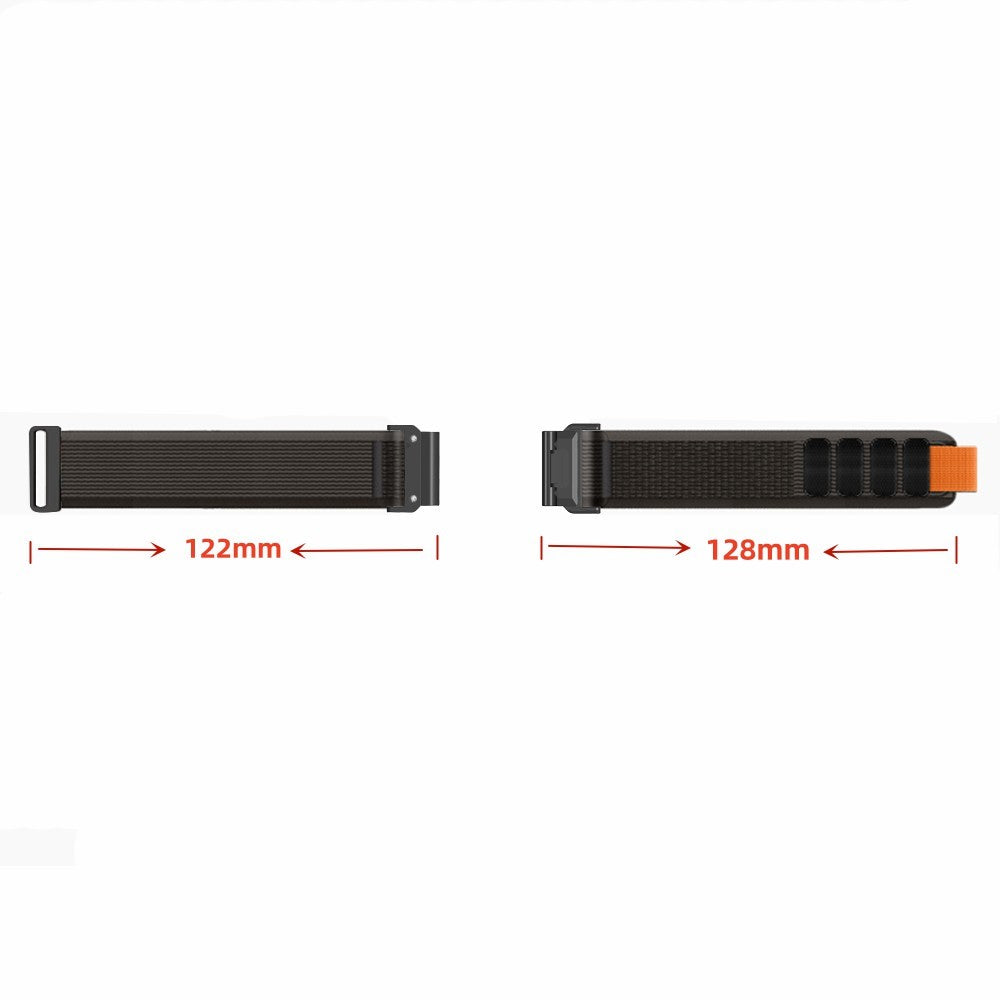 Garmin Fenix 7 / Fenix 6 GPS / Fenix 5 Trail Loop Strap Nylon Watch Band - Orange / Grey+Orange#serie_2