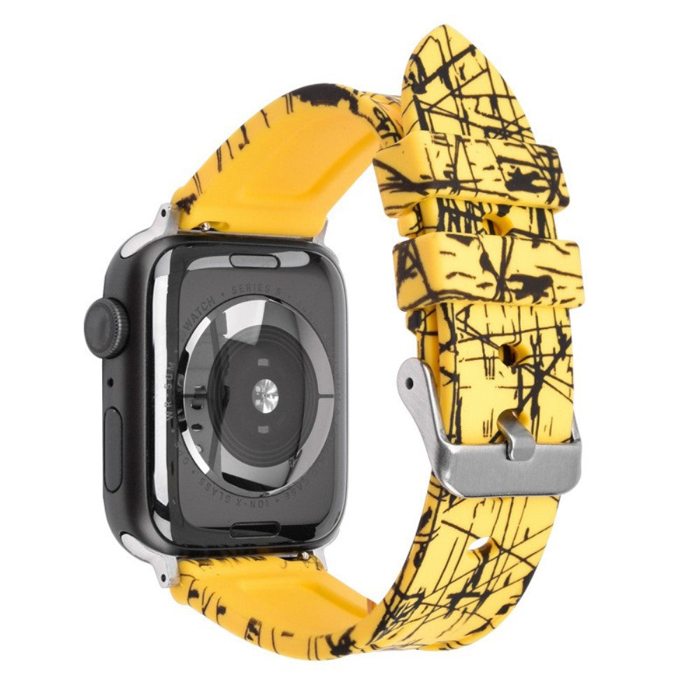 Super Stylish Apple Smartwatch Silicone Universel Strap - Yellow#serie_11