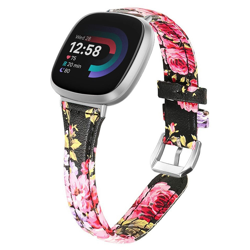 Fitbit Versa 3 / Fitbit Versa 4 Genuine Leather Universel Strap - Pink#serie_2