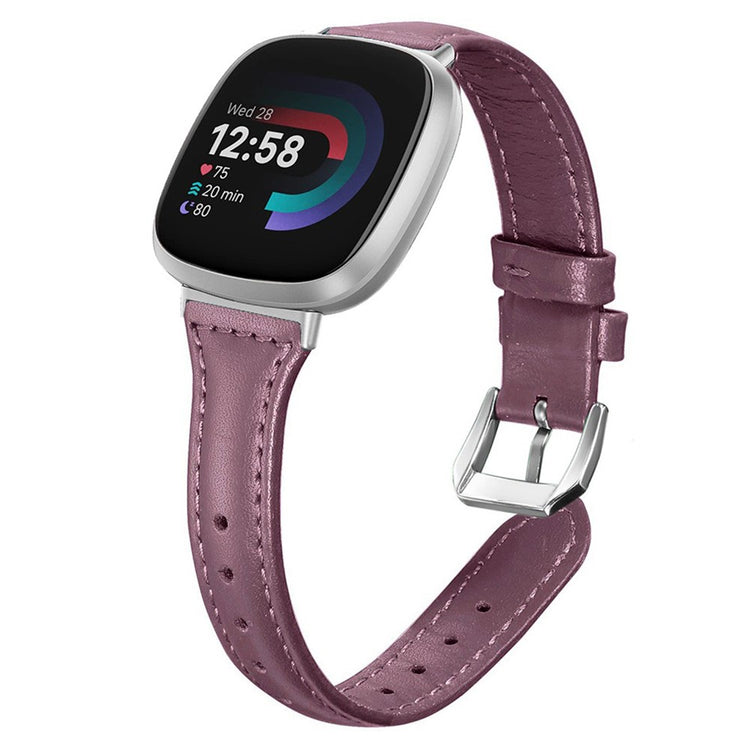 Fitbit Versa 3 / Fitbit Versa 4 Genuine Leather Universel Strap - Red#serie_12