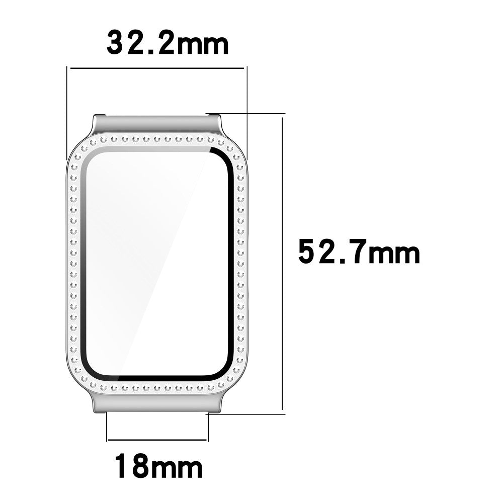 Samsung Galaxy Fit3 Magnetic Watch Strap Frame Case Tempered Glass Screen Film - Black Transparent Black#serie_7