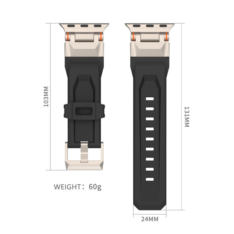 Apple Watch Series 49mm - 45mm - 44mm - 42mm Watch Strap Flexible Band - Starlight#serie_5