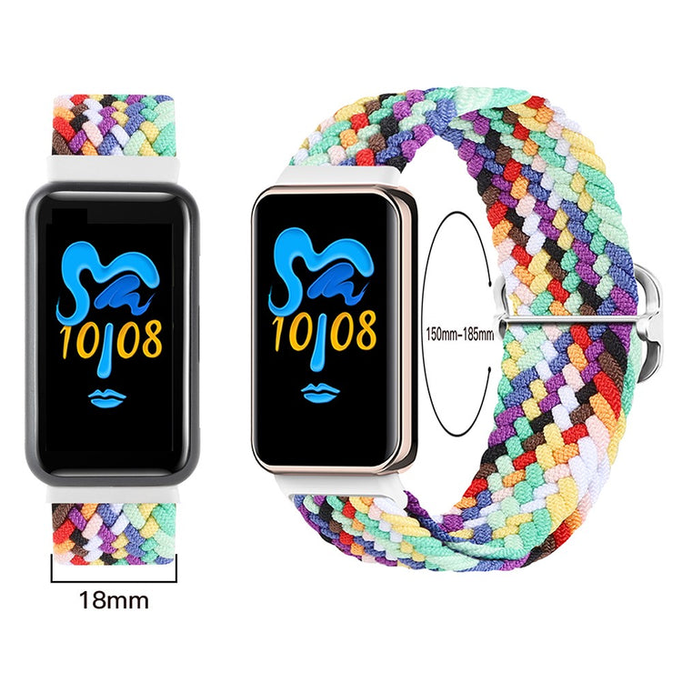 Honor Band 9 Braided Watch Band Adjustable Nylon Stretchy Sport Replacement Strap - Colorful Blue#serie_12