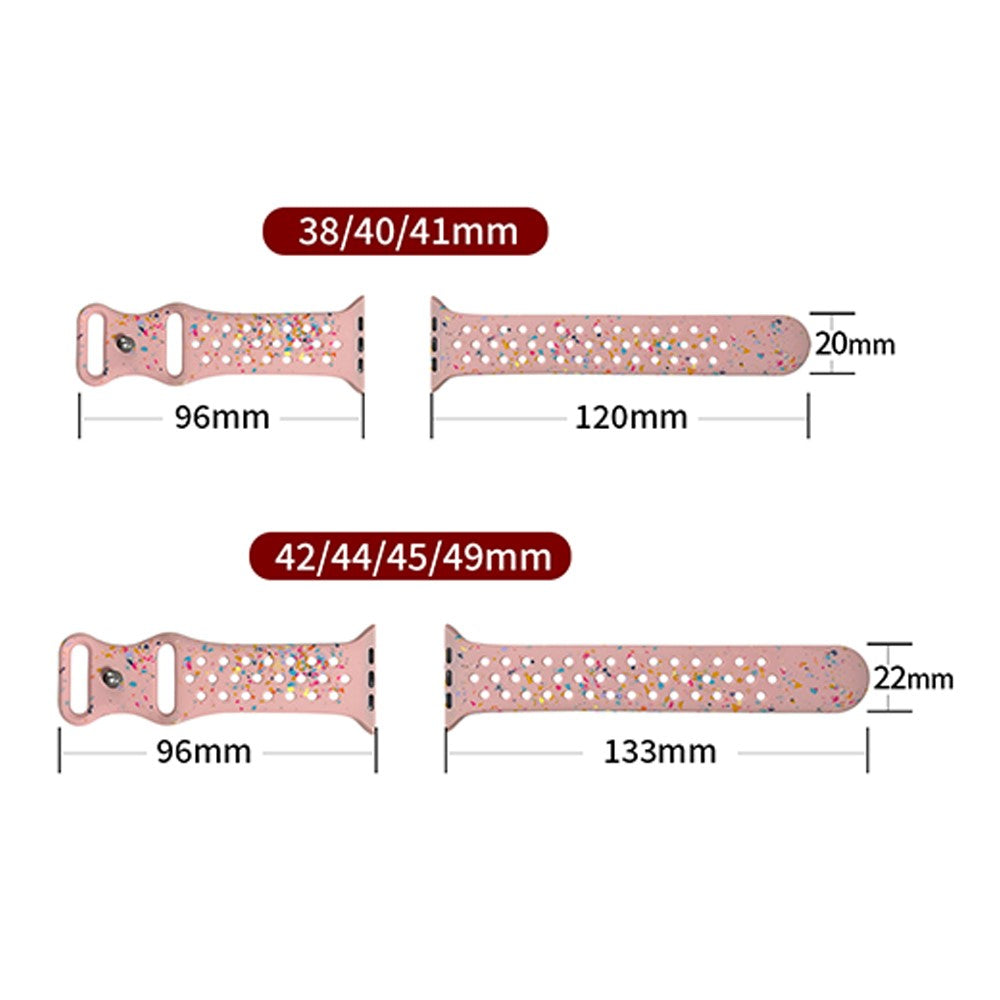 Apple Watch Series 9 8 7 41mm / Series 6 5 4 SE SE (2022) SE (2023) 40mm / Series 3 2 1 38mm Wrist Strap Watch Band - Deep Pink#serie_1