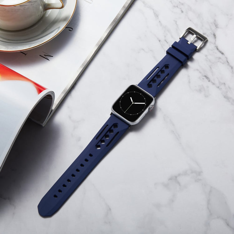 Apple Watch Series 41mm - 40mm - 38mm Watch Strap Hollow Silicone Band - Midnight Blue#serie_3