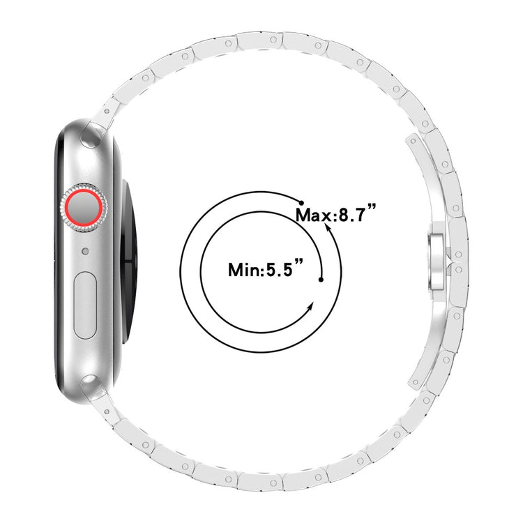 Apple Watch Series 49mm - 45mm - 44mm - 42mm Watch Bracelet Stainless Steel Strap - Rose Gold#serie_3