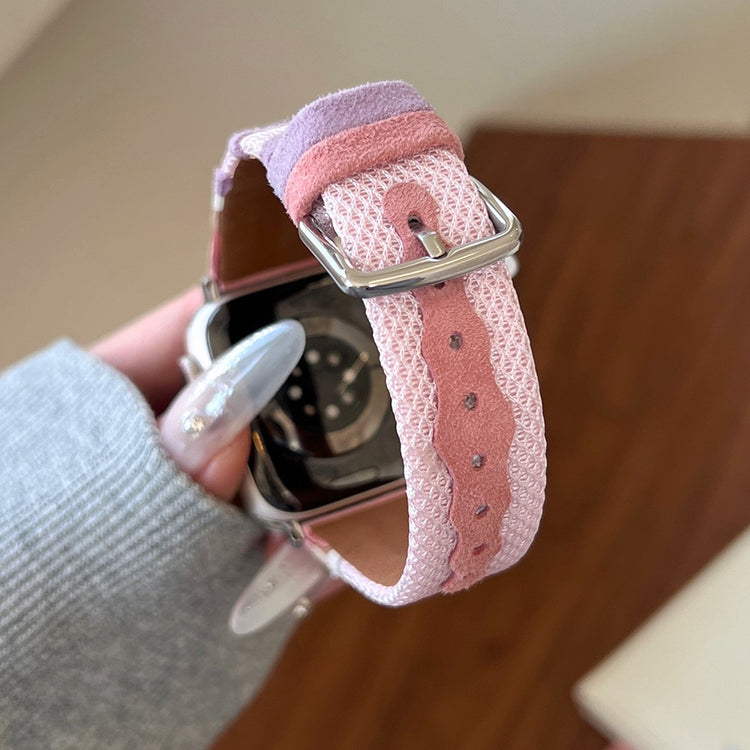 Sweet Apple Smartwatch Pu Leather Universel Strap - Pink#serie_5