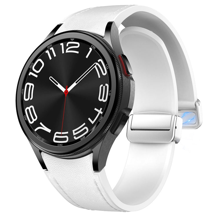 Very Durable Samsung Smartwatch Pu Leather Universel Strap - White#serie_12