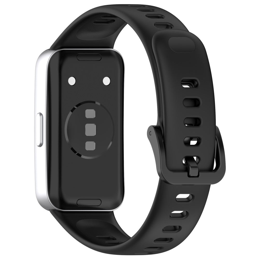 Huawei band 8 / 8 NFC / 9 / 9 NFC Glossy Silicone Watch Strap Replacement Watchband  - Black#serie_1