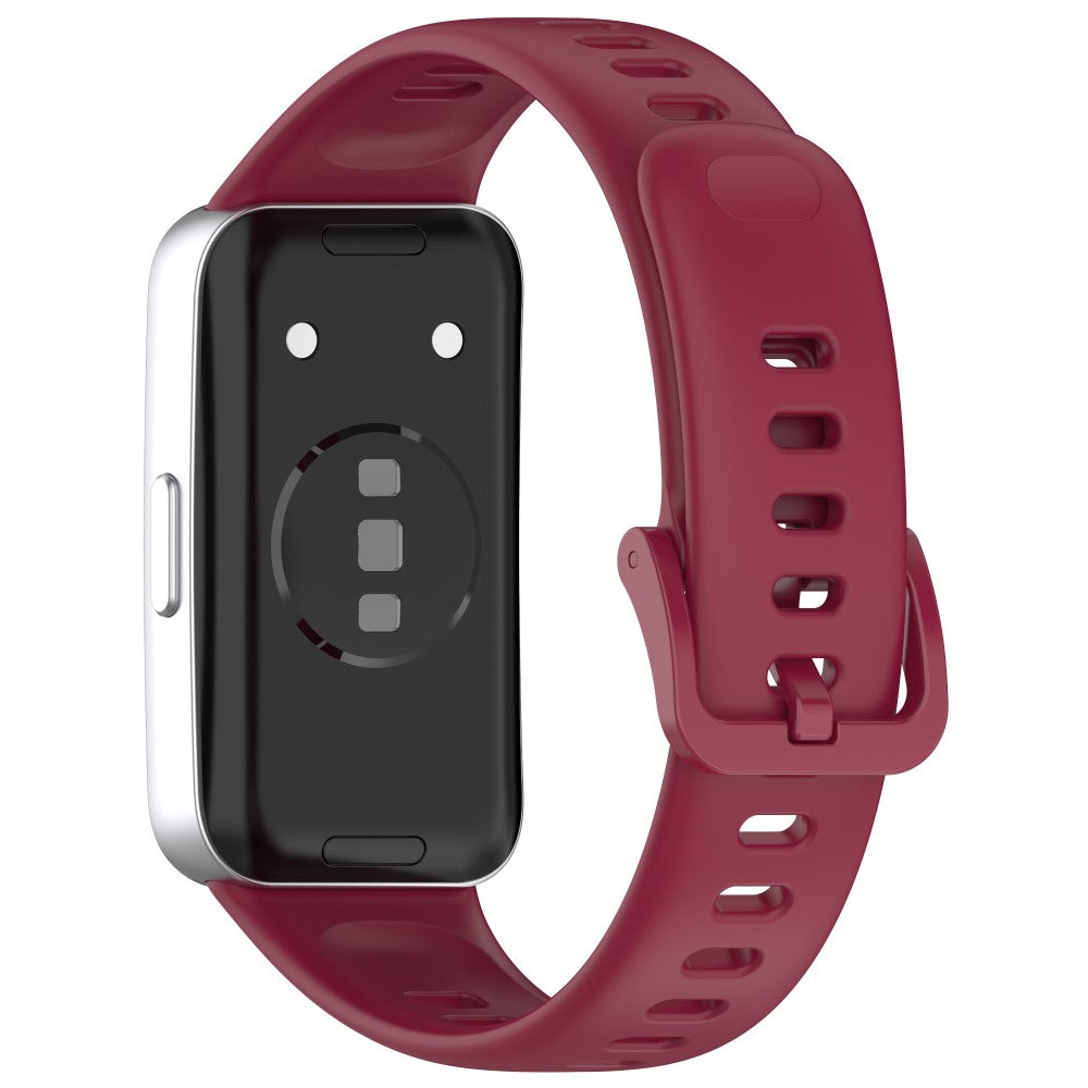 Huawei band 8 / 8 NFC / 9 / 9 NFC Glossy Silicone Watch Strap Replacement Watchband  - Wine Red#serie_8