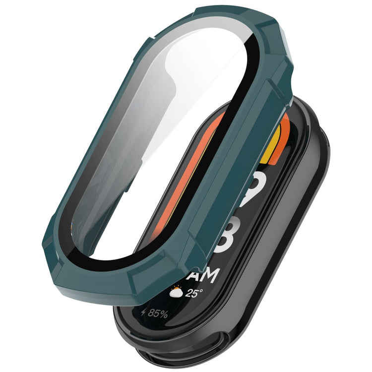 Xiaomi Mi Band 9 NFC / Mi Band 9 Scratch Resistant Hard Bump Resistant Watch Case with Tempered Glass Film - Green#serie_3