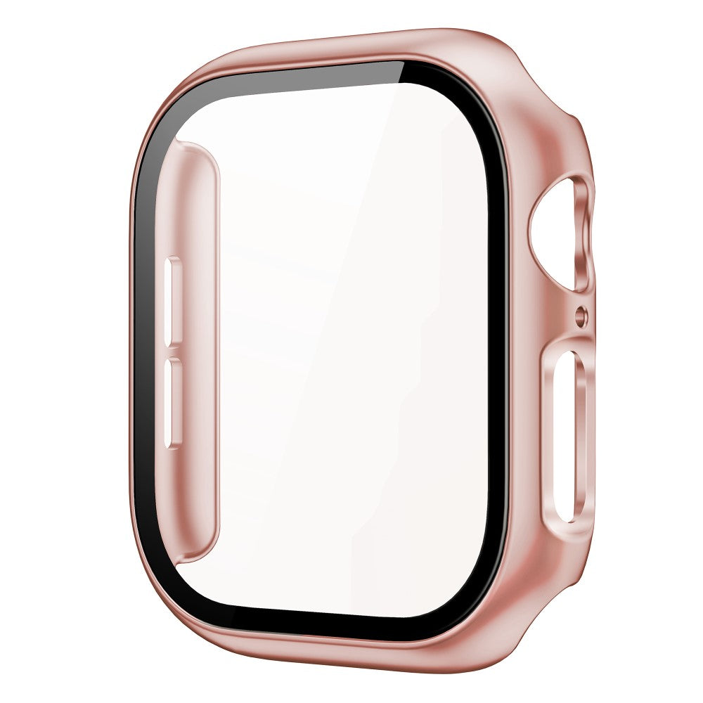 Apple Watch Series 10 42mm Protective Case All-Around Hard Bump Resistant Watch Cover with Tempered Glass Film - Rose Gold#serie_23