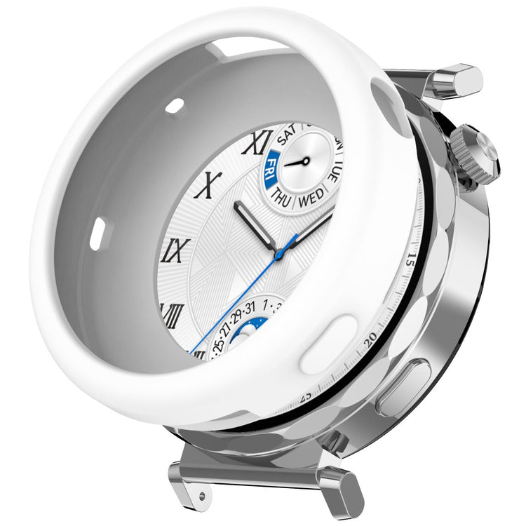 Huawei Watch GT 5 Pro 42mm Case Soft Silicone Protective Frame Cover - White#serie_2