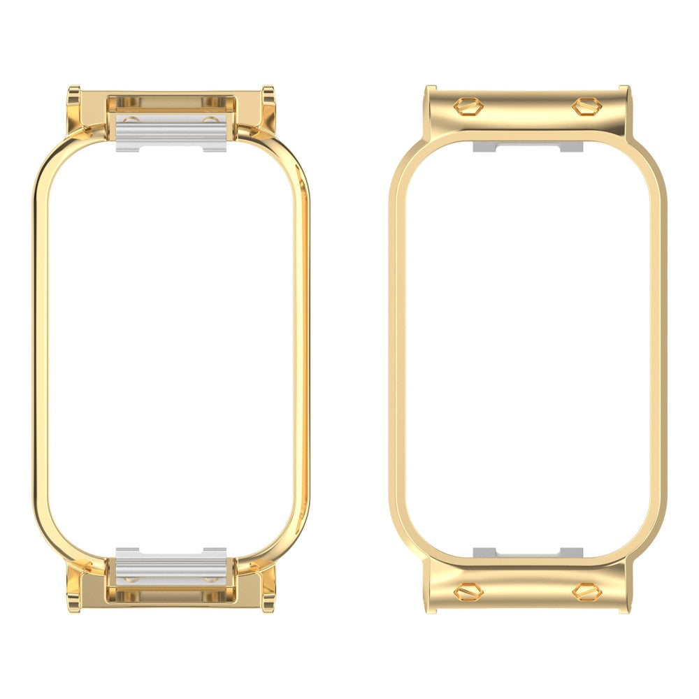 Metal Universal Bumper passer til Xiaomi Smart Band 8 Active / Xiaomi Redmi Band 2 - Guld#serie_2