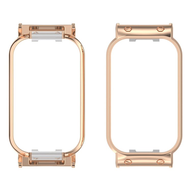 Metal Universal Bumper passer til Xiaomi Smart Band 8 Active / Xiaomi Redmi Band 2 - Pink#serie_3