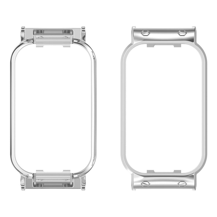 Metal Universal Bumper passer til Xiaomi Smart Band 8 Active / Xiaomi Redmi Band 2 - Sølv#serie_4