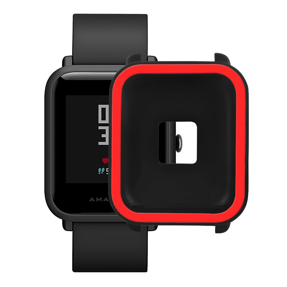 Beskyttende Silikone Universal Bumper passer til Amazfit Bip 1 / Amazfit Bip Lite - Rød#serie_2