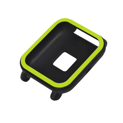 Huami Amazfit Bip / Bip Lite Protective Edge Case Dual Color Silicone Watch Cover - Black+Green#serie_4