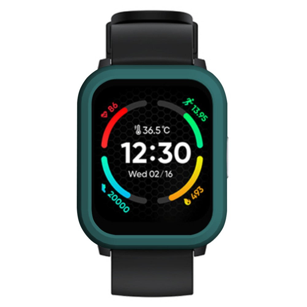 Hårdt Silikone Bumper passer til Realme TechLife Watch S100 - Grøn#serie_2