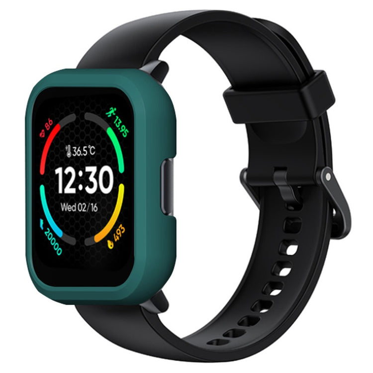 Hårdt Silikone Bumper passer til Realme TechLife Watch S100 - Grøn#serie_2