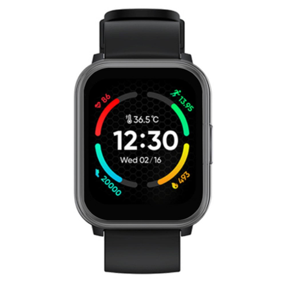 Hårdt Silikone Bumper passer til Realme TechLife Watch S100 - Gennemsigtig#serie_5