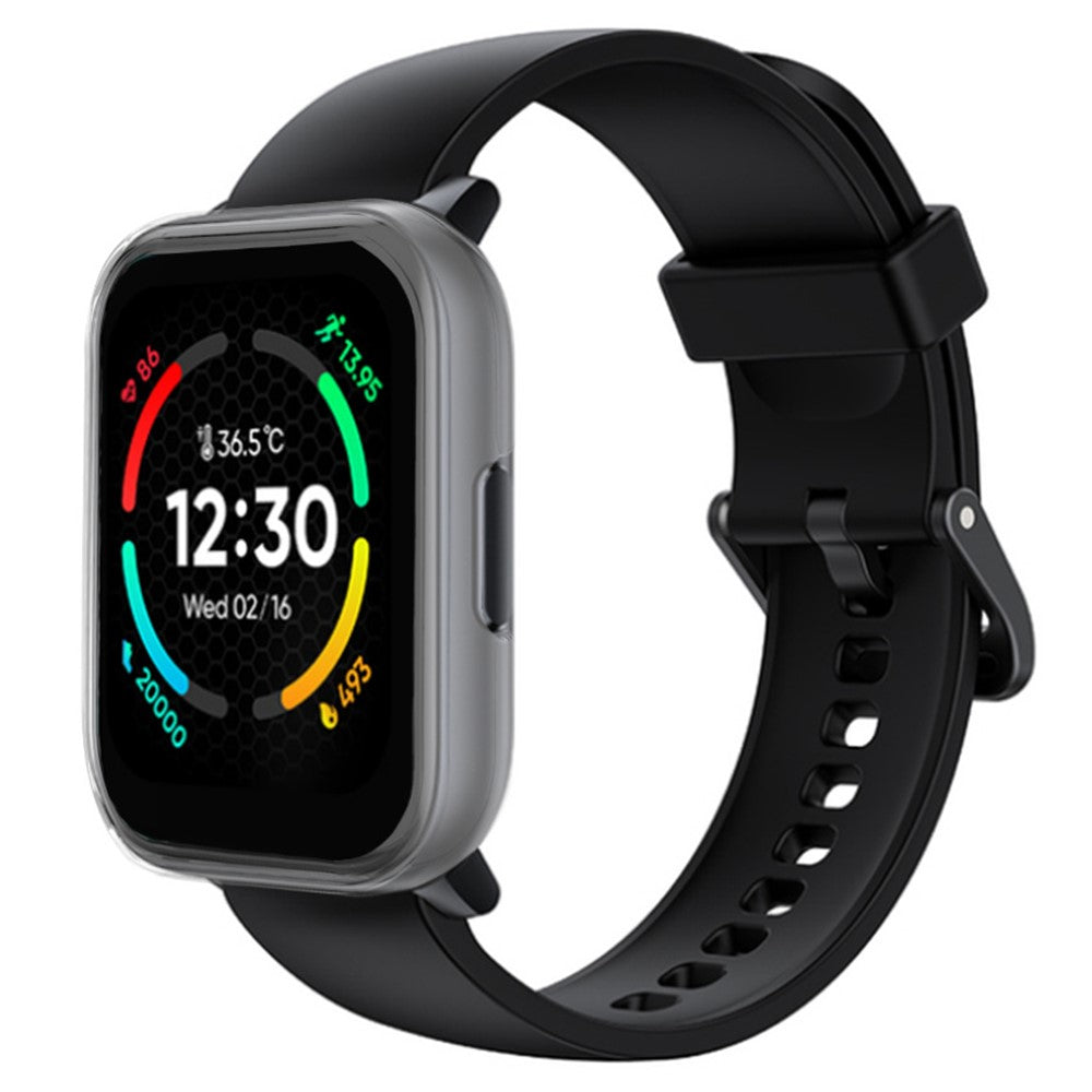Hårdt Silikone Bumper passer til Realme TechLife Watch S100 - Gennemsigtig#serie_5