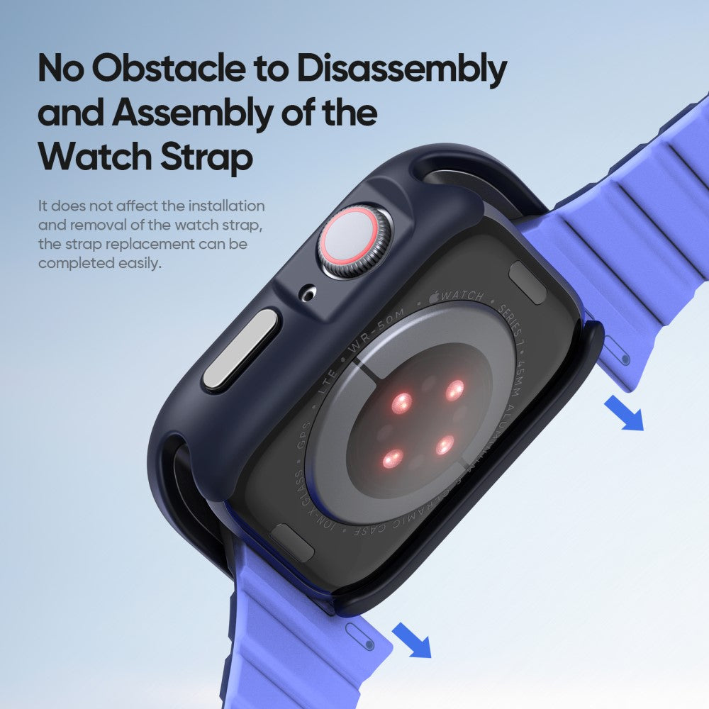 Rigtigt Fint Silikone Cover passer til Apple Smartwatch - Blå#serie_4