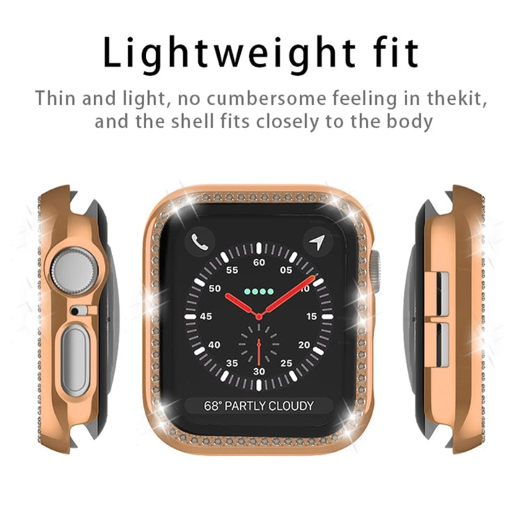 Super Sejt Rhinsten Og Glas Universal Rem passer til Apple Smartwatch - Sort#serie_2