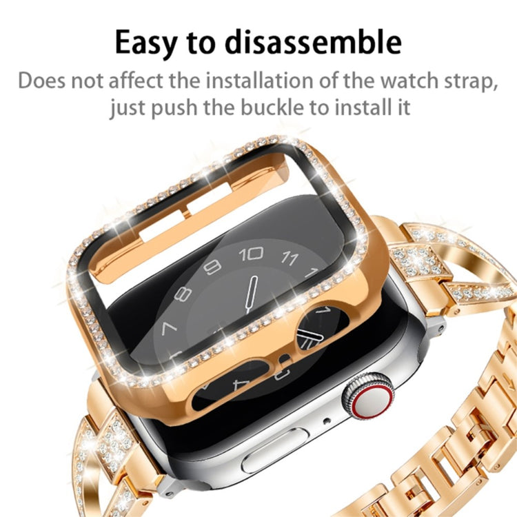 Rhinsten Og Glas Universal Rem passer til Apple Watch Ultra / Apple Watch Ultra 2 - Sølv#serie_5