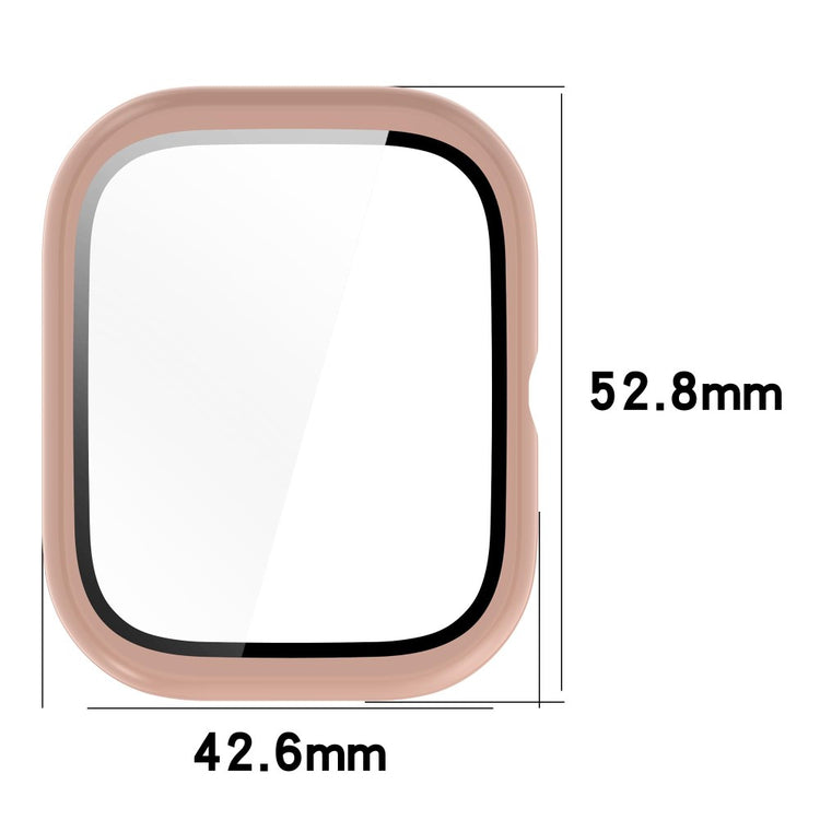 Honor Haylou Watch Protective Case Bump resistant Cover with Tempered Glass Screen Film - Pink#serie_6