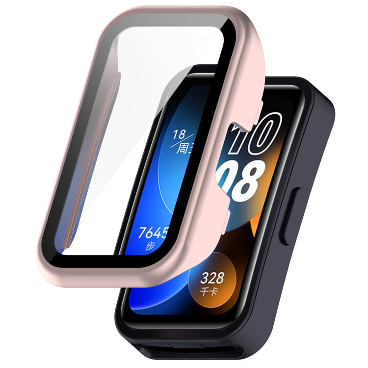 Super Good Huawei Band 8 / Huawei Band 9 Universel Cover with Screen Protector in Glass - Pink#serie_2