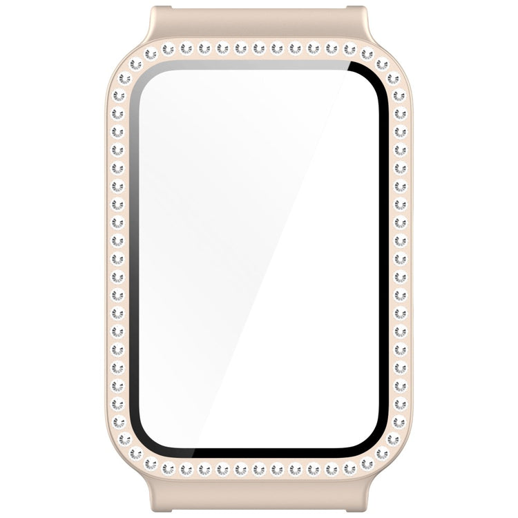 Mega Fashionable Samsung Galaxy Fit 3 Cover with Screen Protector in Rhinestone and Glass - Silver#serie_7