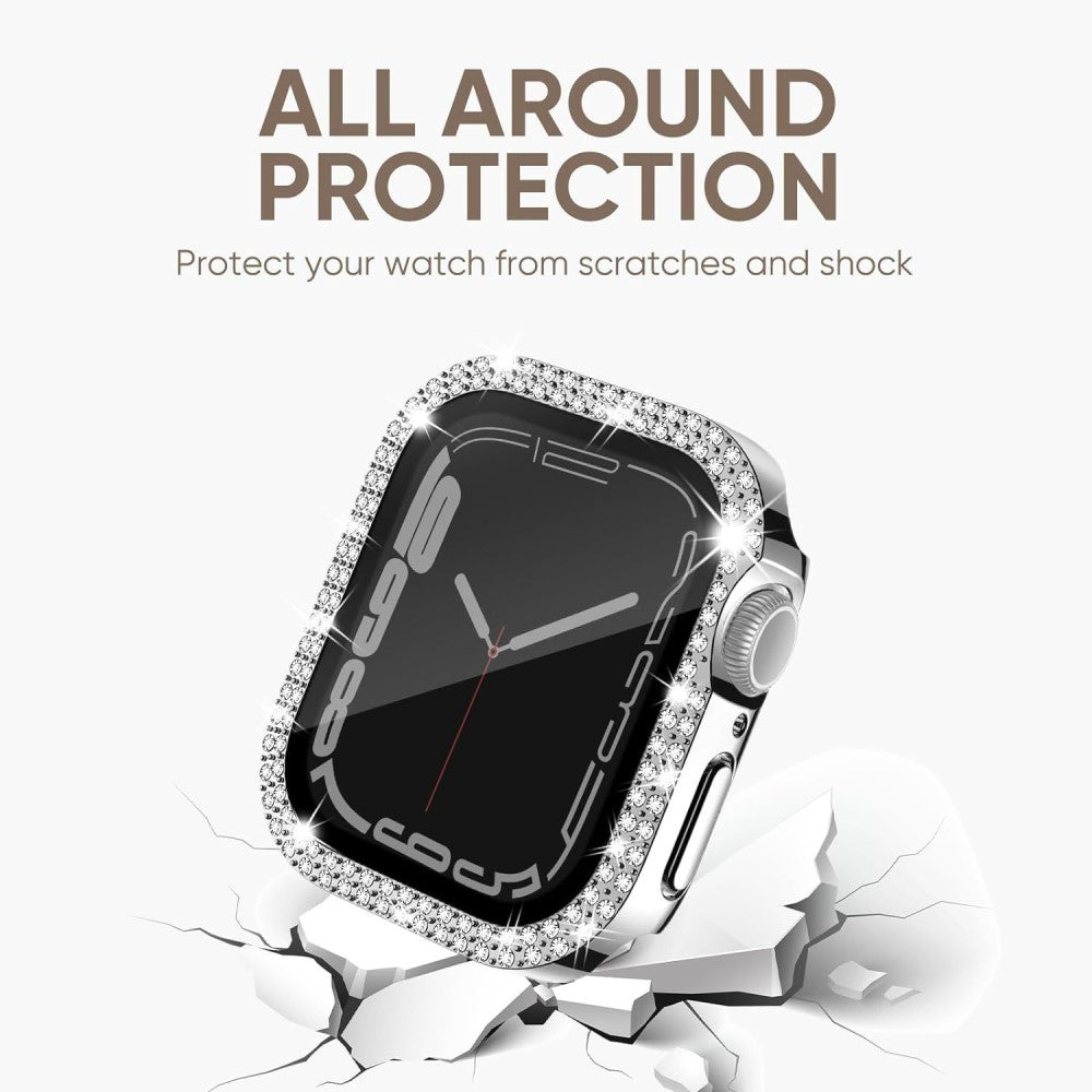 Incredibly Good Apple Smartwatch Universel Cover with Screen Protector in Rhinestone and Glass - Transparent#serie_1