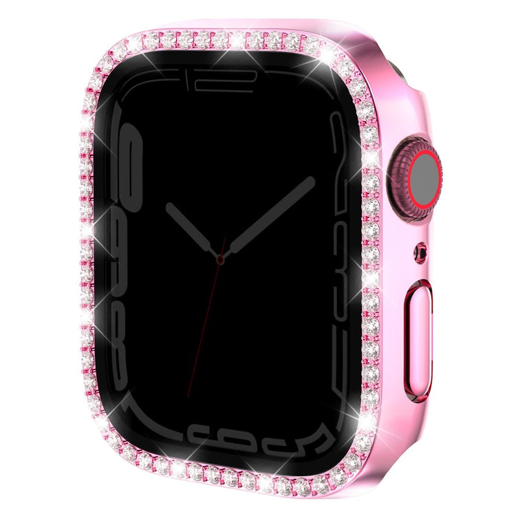 Incredibly Good Apple Smartwatch Universel Cover with Screen Protector in Rhinestone and Glass - Pink#serie_2