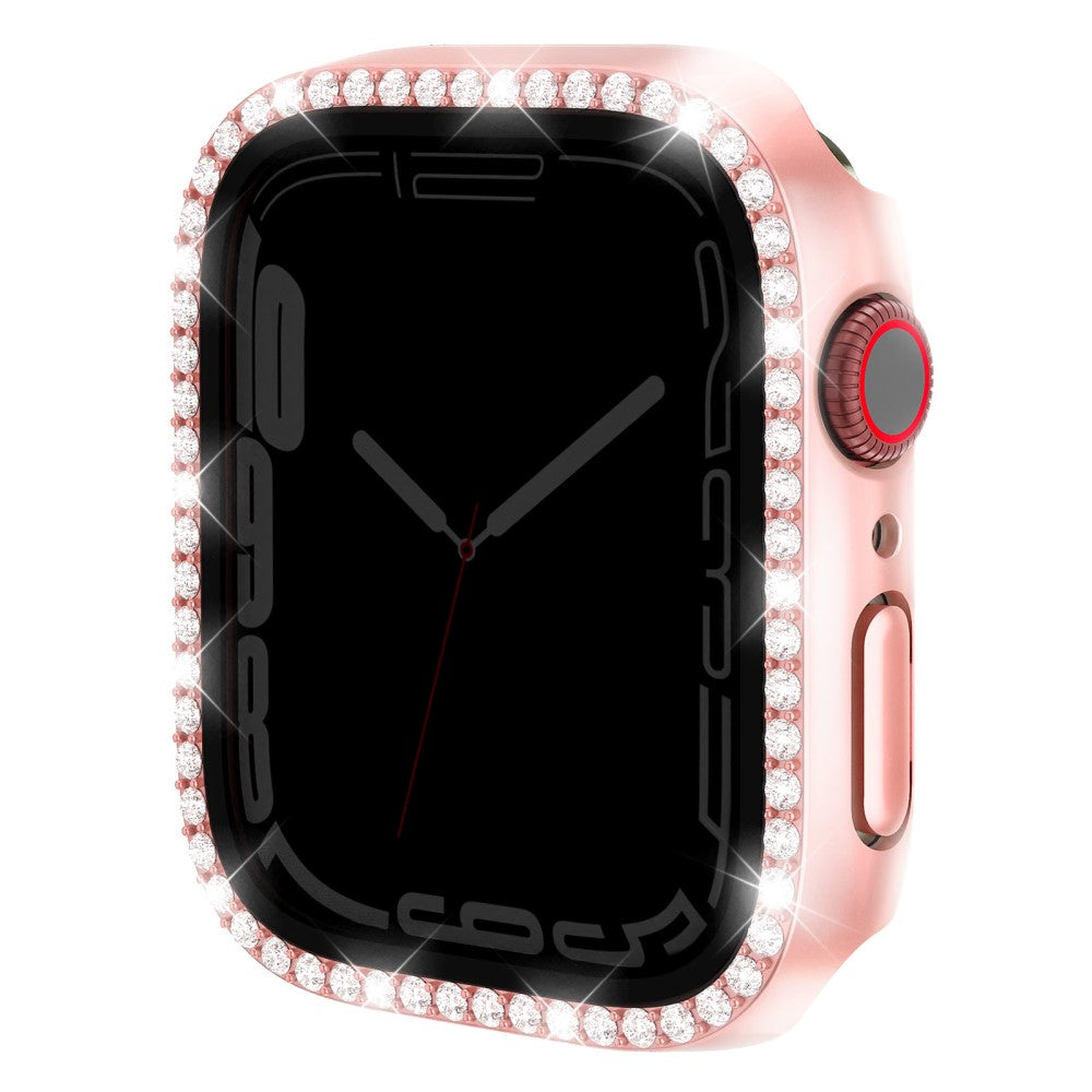 Incredibly Good Apple Smartwatch Universel Cover with Screen Protector in Rhinestone and Glass - Pink#serie_11