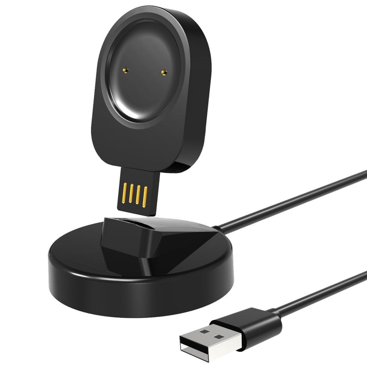 Silikone USB Oplader passer til Amazfit Smartwatch - Sort#serie_1