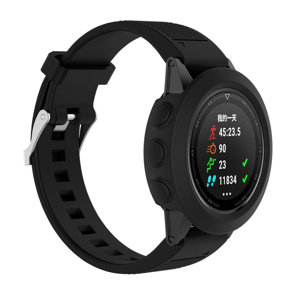 Meget Fed Garmin Fenix 5X / Garmin Tactix Charlie Silikone Cover - Sort#serie_8