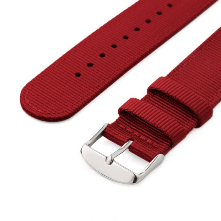 Super nydelig Pebble Time Nylon Rem - Rød#serie_d004