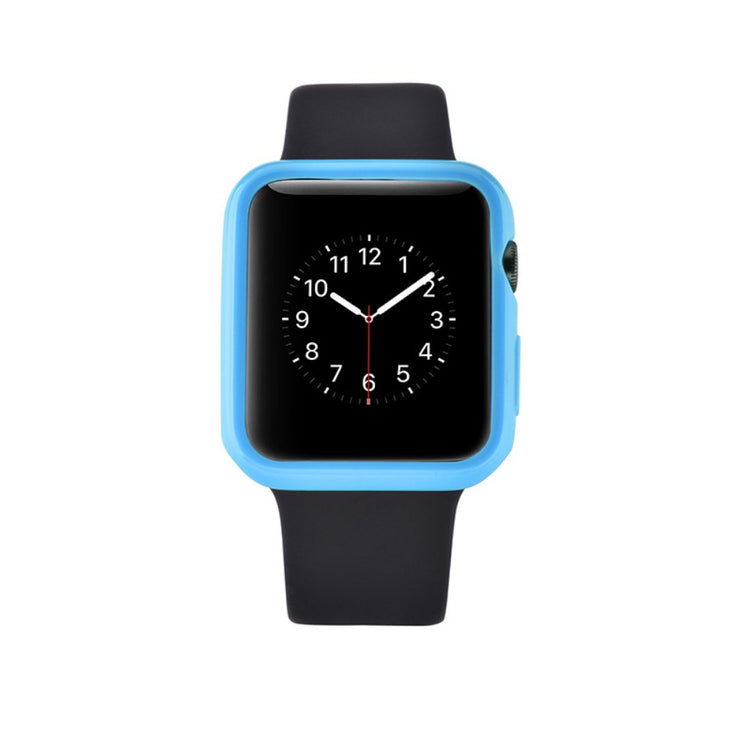 Mega hårdfør Apple Watch Series 1-3 42mm Silikone Rem - Blå#serie_5