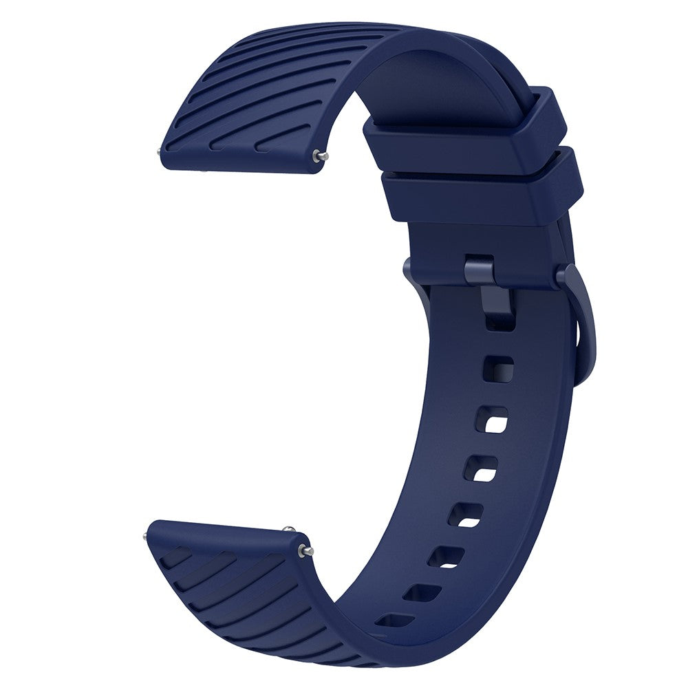 Rigtigt Sejt Silikone Universal Rem passer til Smartwatch - Blå#serie_10